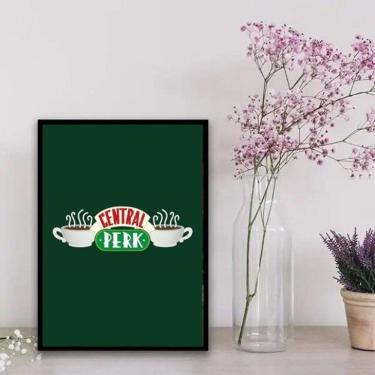 Imagem de Quadro café central perk 45x34cm - Moldura preta