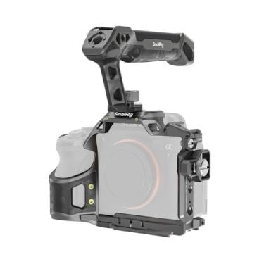 Imagem de SmallRig Kit básico de gaiola de rinoceronte A7 V/A7R V/A7 IV para Sony Alpha 7 V/Alpha 7R V/Alpha 7 IV/Alpha 7S III/Alpha 7R IV, inclui alça superior/grampo de cabo para HDMI