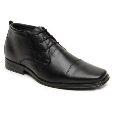 Imagem de Sapato Social Sport Fino Masculino Couro Preto Leve Confort-Masculino