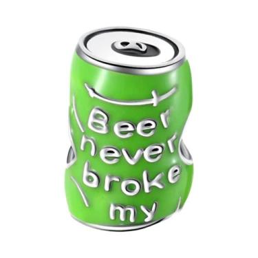 Imagem de Berloques De Prata Com Acabamento Verde Em Formato De Abacate, Besouro