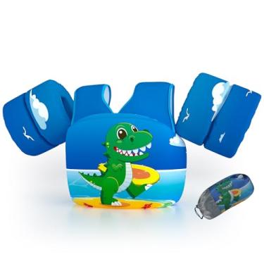 Imagem de Welebar Colete de natação para crianças, adequado para crianças de 12,7 a 32 kg, boias para meninos e meninas, auxílio à natação, treinamento, adequado para bebês/crianças pequenas