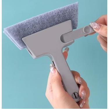 Imagem de Escova de limpeza multifuncional doméstica quatro em um, ranhura de janela, limpeza de poeira, cantos mortos, ranhuras de janela, portas