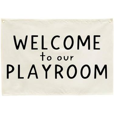 Imagem de Pôster de bandeira retangular para sala de jogos, decoração de parede, presente para bebês, meninos, meninas, quarto de crianças, berçário, sala de aula, decoração de parede, chá de bebê, presente de