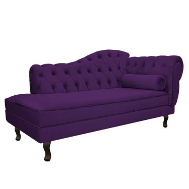 Imagem de Diva Recamier Diana 130Cm Lado Esquerdo Suede Roxo
