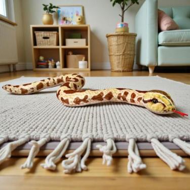 Imagem de Cobra Pelúcia Serpente Realista 70cm Píton Anaconda Cor:Marrom - Nikit