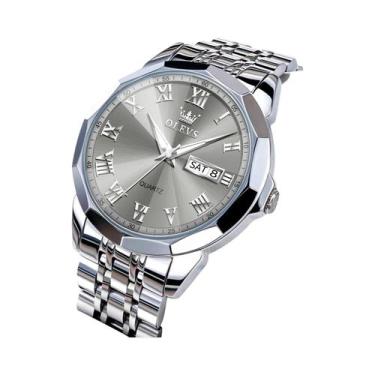 Imagem de Relógio De Pulso Masculino À Prova d'Água Em Aço Inoxidável OLEVS Reló