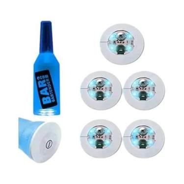 Imagem de Conjunto De 5 Porta-Copos Luminosos LED Para Festas, Casamentos, Bares