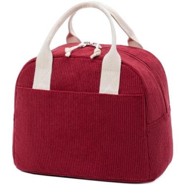 Imagem de Lancheira LOVELYWIND Sacola isolada de veludo 27x19x20 cm