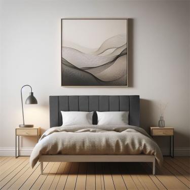 Imagem de Cabeceira King 1,95m Holanda Suede Grafite - Pallazio