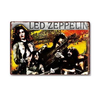 Imagem de Decoração de parede, pintura em ferro, cartaz de estanho, Led Zeppelin