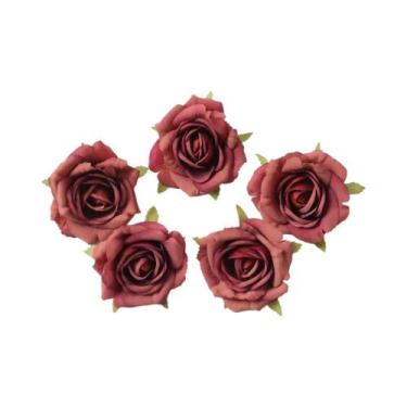 Imagem de Flor Artificial De Seda Rosa De 7cm, 510 Peças, Decoração Para Casa, C