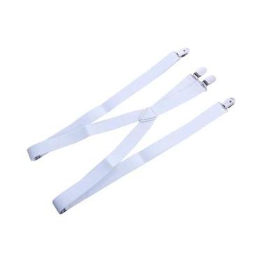 Imagem de Suspensórios Vintage De Poliéster Elástico 25 X 110cm Masculino Com 4 