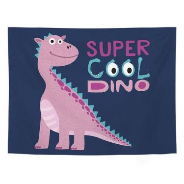 Imagem de Tapeçaria, dinossauro, estética de sala de parede, 150x130cm, microtec