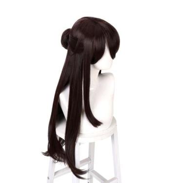 Imagem de Peruca de cosplay Genshin Impact Beidou para cabelo sintético 110cm - 