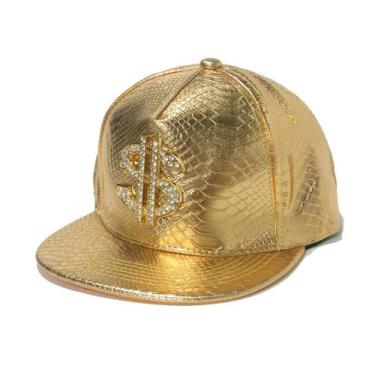 Imagem de Boné de beisebol, couro PU, chapéu liso, design de textura crocante - 