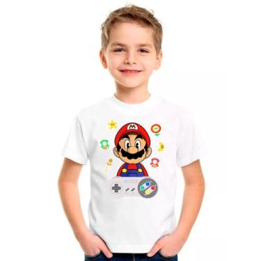 Imagem de Camiseta SUPER MARIO BROS LUIGI Games Jogos Moda Infantil Roupa Crianç