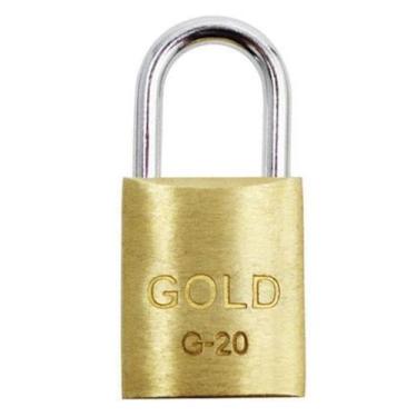 Imagem de Cadeado de Latão Classico Dourado 20Mm 2 Chaves Yale Cc052001 Gold