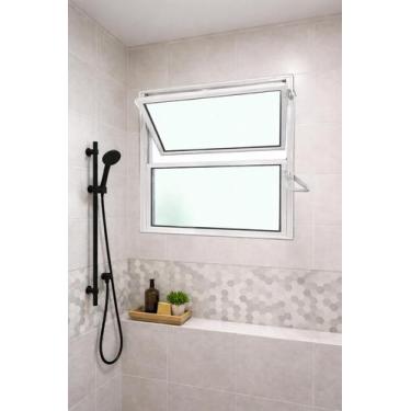 Imagem de Vitro Basculante Alumínio Branco 1 Seção 40X60 Brecorimo