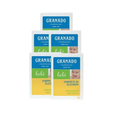 Imagem de 5 Sabonete em Barra de Glicerina Granado Bebê Tradicional 90g