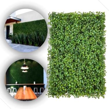 Imagem de 10 Placas Jardim Vertical Buchinho Grama 60x40 Artificial Painel Verde Jardim Planta Parede Muro Inglês