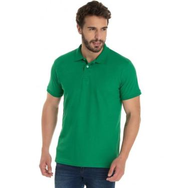 Imagem de Camisa Gola Polo Piquet Masculina Básica Lisa-Masculino
