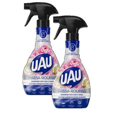 Imagem de kit 2 Uau Sem Passar Passa Roupas Perfumado 500ml