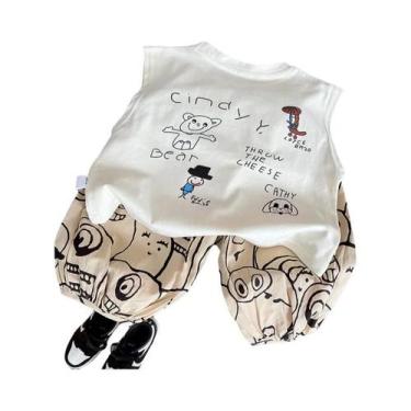 Imagem de Conjunto De Verão Infantil: Colete E Shorts De Algodão Para Bebês (Men