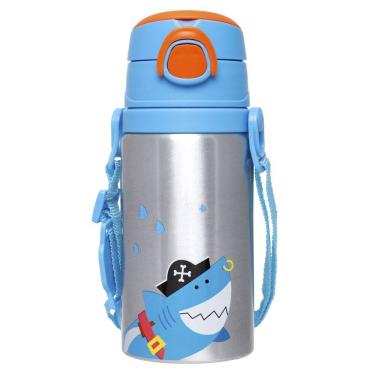 Imagem de Garrafinha de Alumínio com Canudo Buba Aventuras Pirata