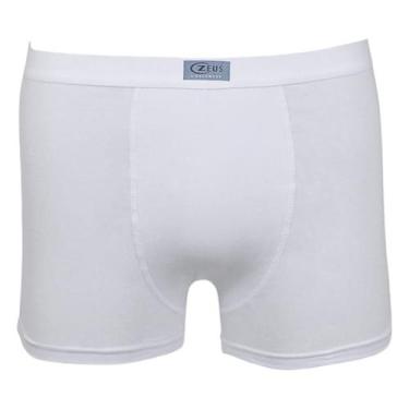 Imagem de Cueca Boxer Vik Masculina Em Cotton Elastano Zeus  Demillus, Branco, M