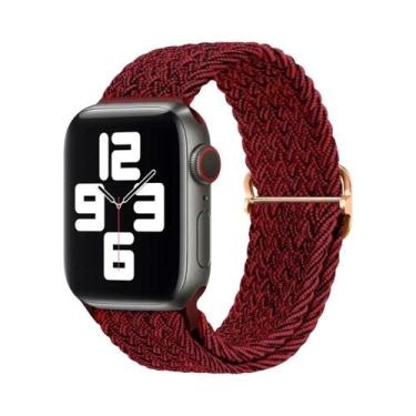 Imagem de Pulseira De Nylon Trançado Elástico Solo Loop Para Apple Watch Ultra 4