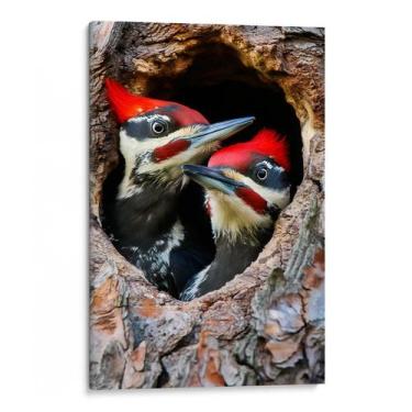 Imagem de Quadro decorativo Pica Pau na Toca - Art Canvas, 200 x 130 cm, Borda I