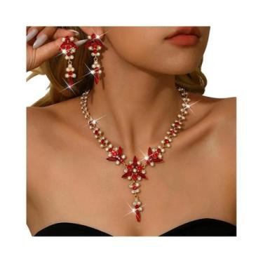 Imagem de Conjunto De Joias De Noiva De Alta Qualidade: Brincos E Colar Com Ping