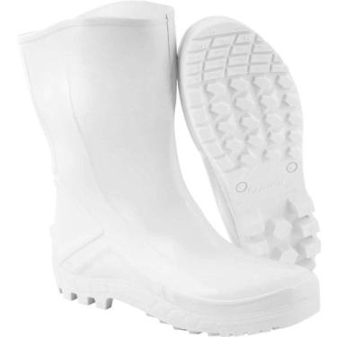 Imagem de Bota de PVC Branca, com Forro, Cano Médio, 44, Vulcaflex, Marluvas