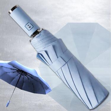 Imagem de Guarda Chuva Grande Abertura Automática Reforçado Contra Vento Varetas