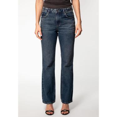 Imagem de Calça Jeans Straight Leg Azul Escuro-Feminino