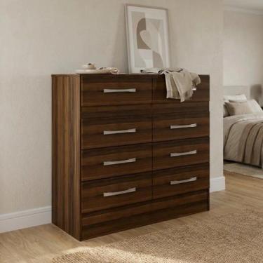 Imagem de Cômoda para Quarto 8 Gavetas Imperatriz Cacau - DiretoSim