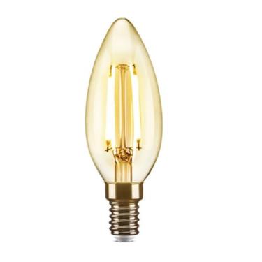 Imagem de Kit 10 Lâmpadas LED Vela Filamento C35 Elgin 2W 2200K 110V Base E14 De