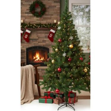 Imagem de Árvore Natal 1,80m 320 Galhos Nevada Verde Cheia - Congratulations Sto