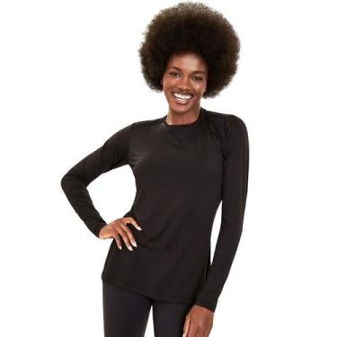 Imagem de Camiseta UvLine Manga Longa Proteção Solar Feminina Térmica -, Preto, 