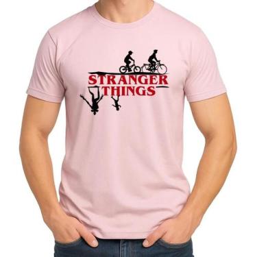 Imagem de Camiseta Camisa Adulto Feminina Masculina Algodão Série Stranger Thing