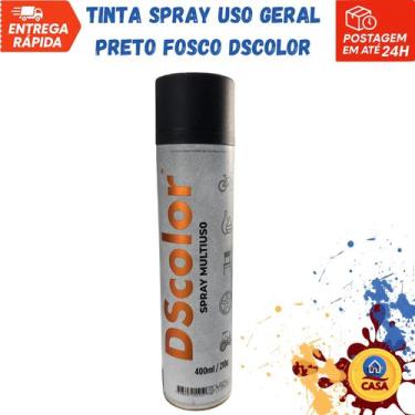 Imagem de Tinta Spray Uso Geral Preto Fosco DSColor - DS Color
