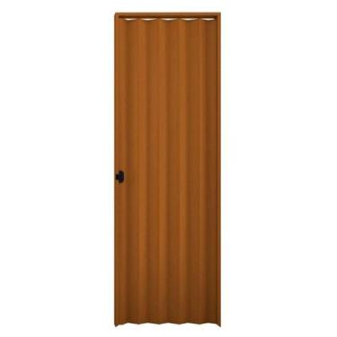 Imagem de Porta Sanfonada Interna Plasbil PVC Mogno, 210 x 80 cm