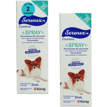 Imagem de Serenex Spray 25ml Para Cães Kit Com 2 unidades - Konig