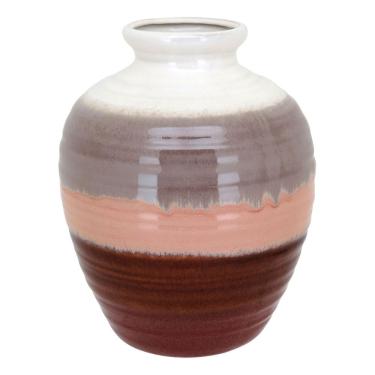 Imagem de VASO DECORATIVO ENFEITE PLANTA CERÂMICA 26x20x20cm MARROM