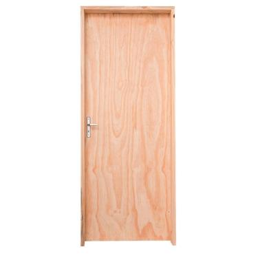 Imagem de Kit Porta de Madeira Pinus Grantok M14 Interna, Abertura à Direita 213x66 cm