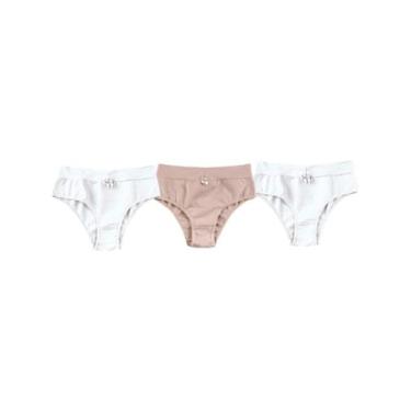 Imagem de Kit com 3 Calcinhas Alta Hering 777r, Bege, G