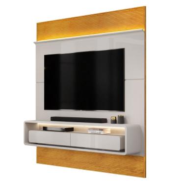 Imagem de Painel Para TV Até 70 Polegadas 1,80m Ripado 2 Gavetas e Led James