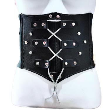 Imagem de Cinto estilo Corset Corselet Corpete Espartilho - shoptem7, Preto mode