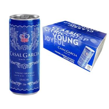 Imagem de KIT 24 Vinhos Português Casal Garcia Branco LATA, 24x250ml