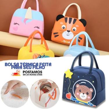 Imagem de Bolsa Térmica Lancheira Infantil Para Escola Portátil Com Isolamento T